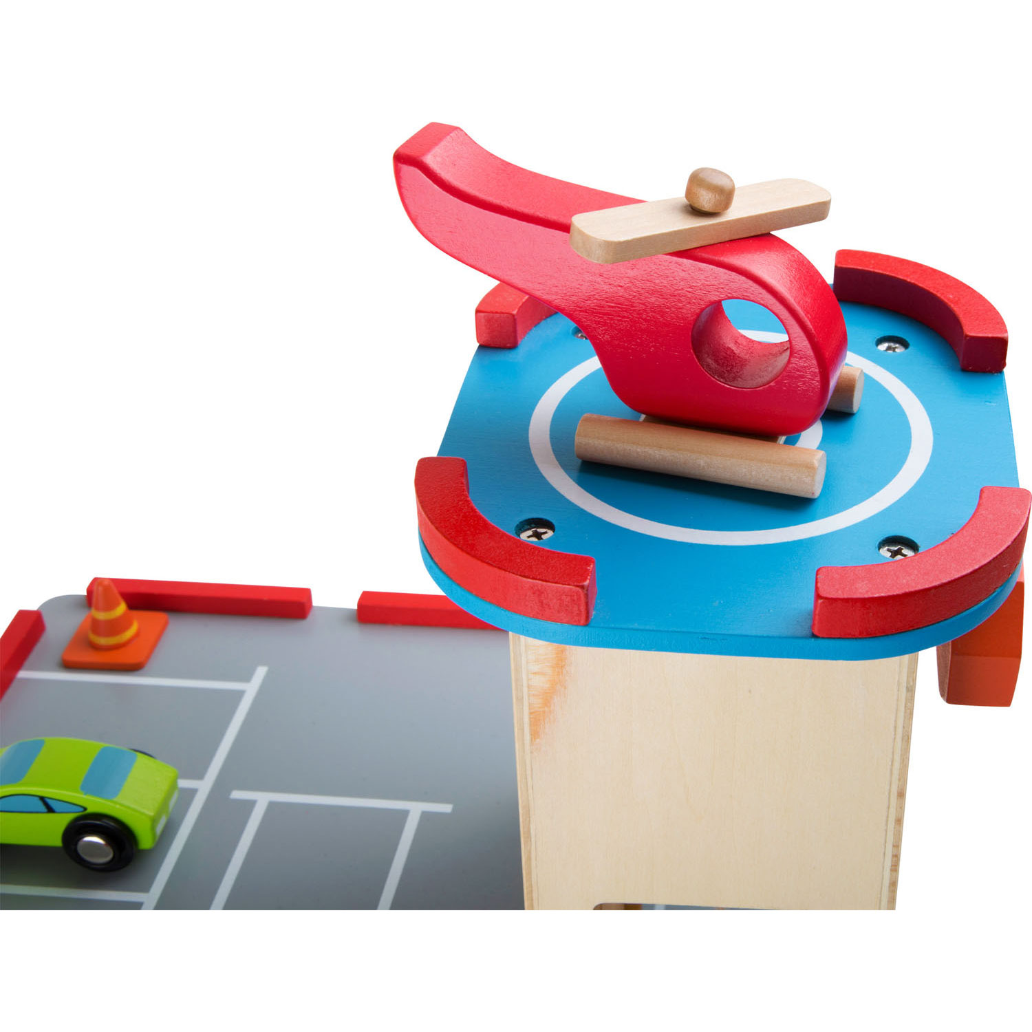 Small Foot-Houten Parkeergarage met Accessoires