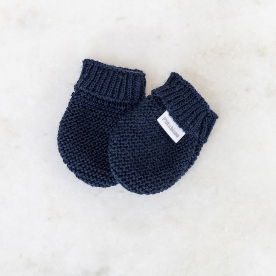 Moufles tricot   Marine        1 mois   de               P'tit bisou