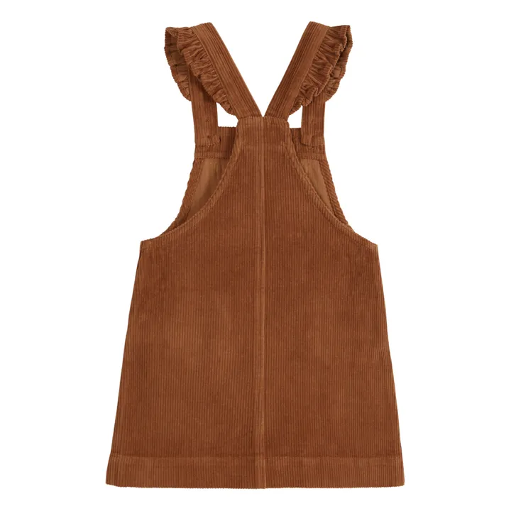 Emile et Ida Robe Tablier Velours Côtelé | Caramel
