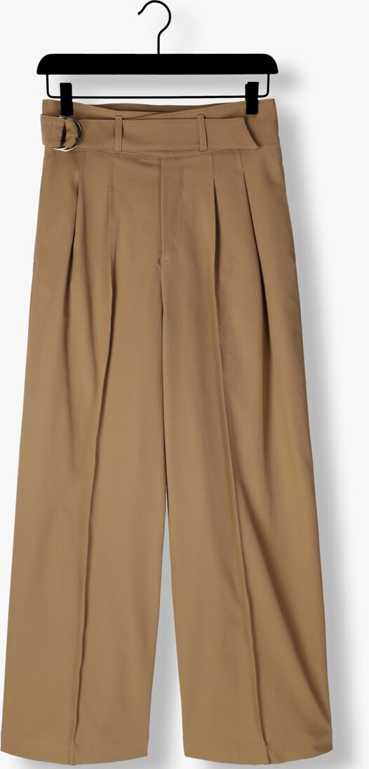 VANILIA camel vanilia wijde broek twill wide leg pleats