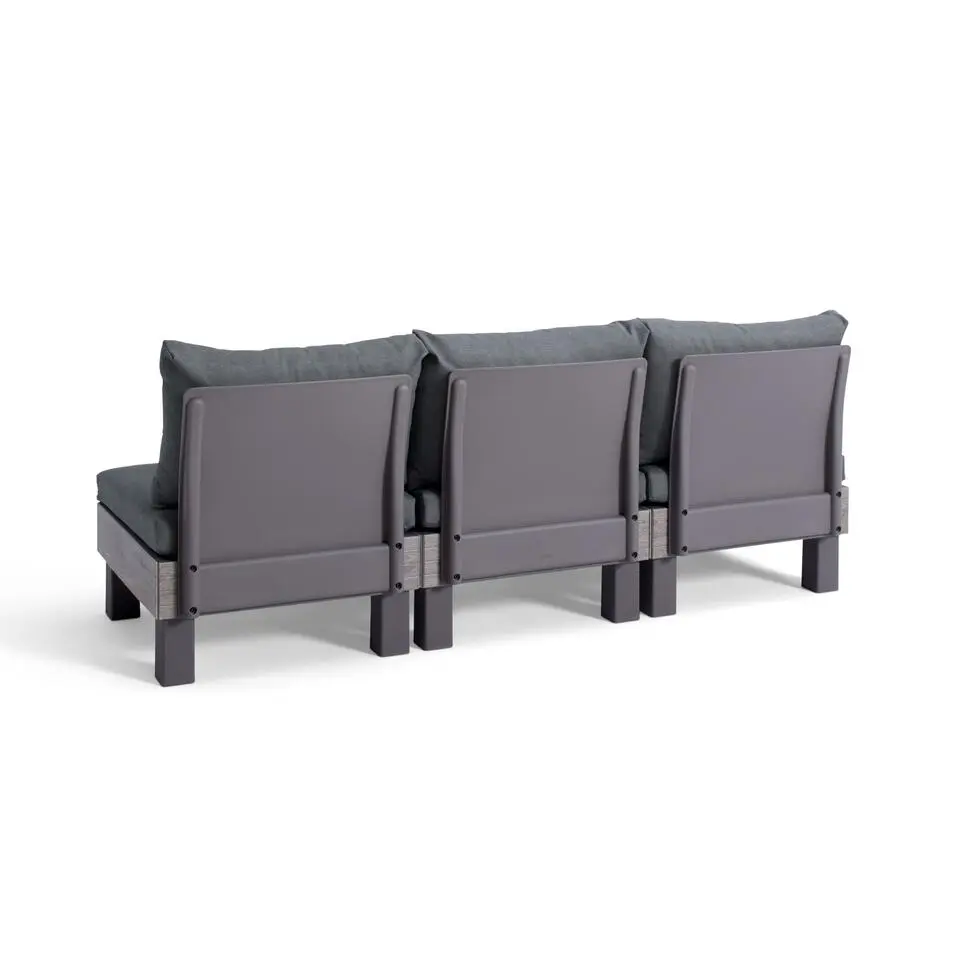 Keter Signature Elements 3-zits Loungebank - met groene kussens - Cappuccino