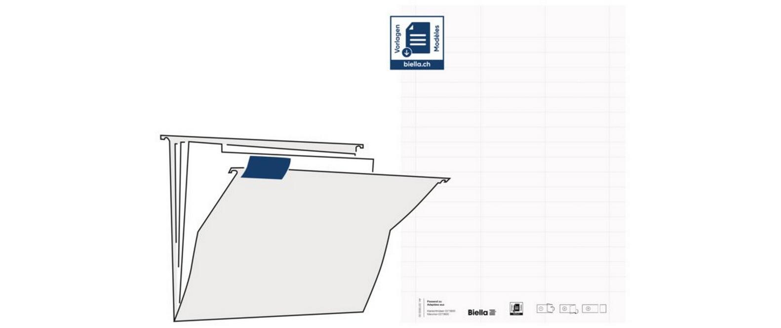 Universal-Etiketten 61 x 14 mm 5 Blatt à 51 StückBeschriftungsetiketten für Hängemappen