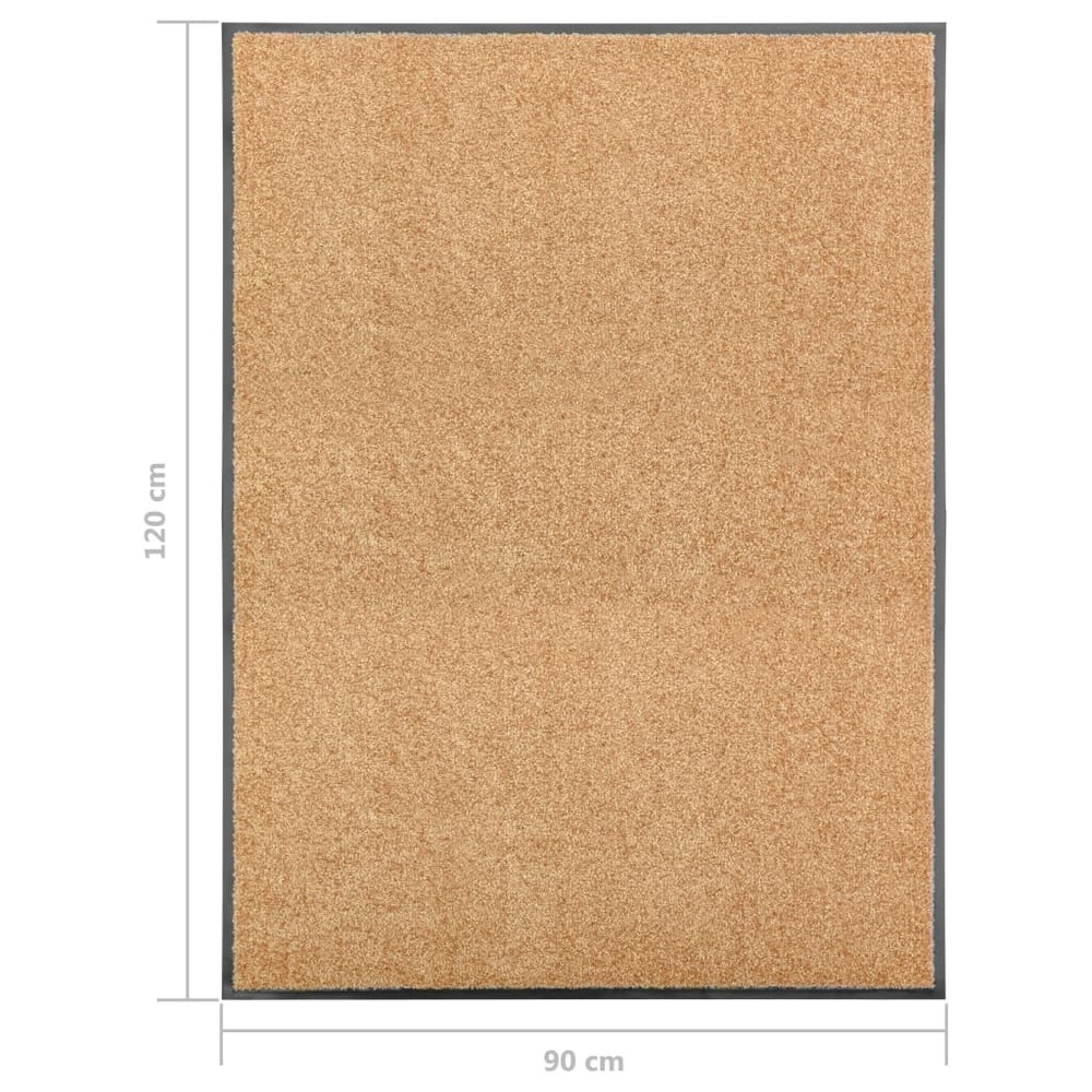 Paillasson lavable crème 90x120 cm