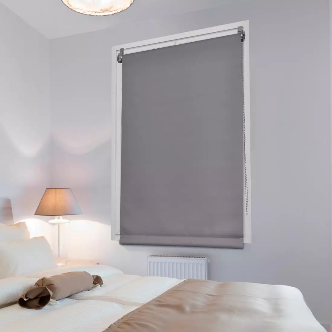 Store enrouleur occultant (45 x 90 cm) Uni Gris