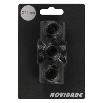 Novidade steigerbuis koppelstuk kruisstuk zwart ø 21 mm