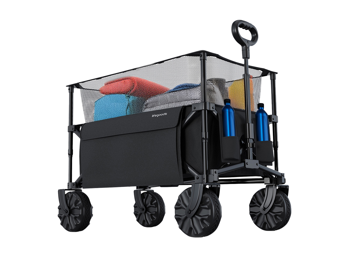 LifeGoods 230L bolderkar - Black