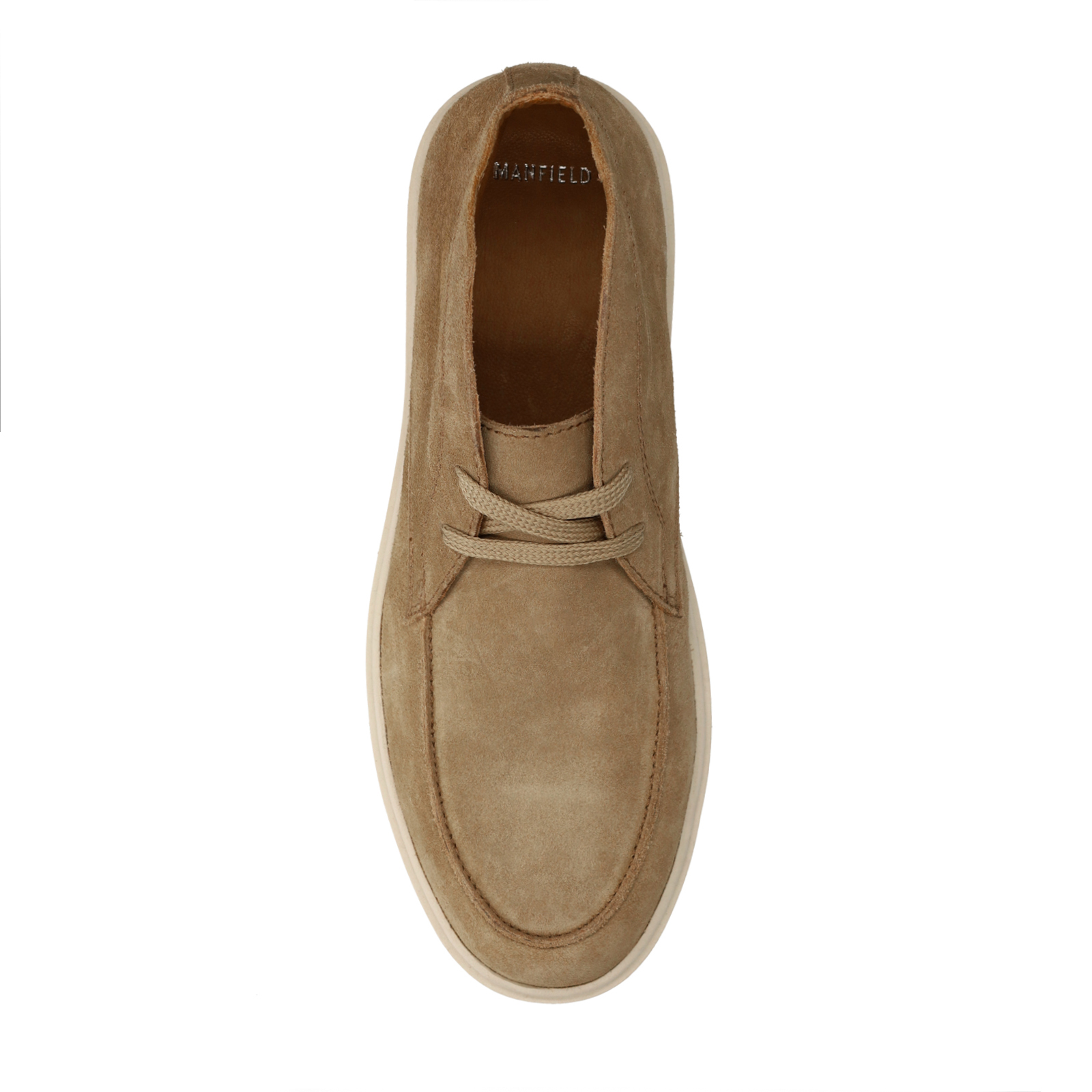 Bruine suède veterschoenen