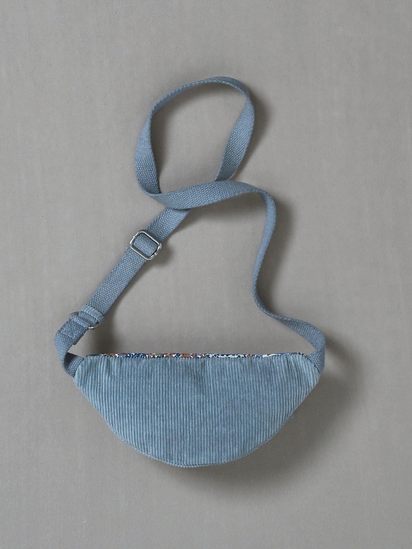 Sac banane Fille velours et tissu Liberty