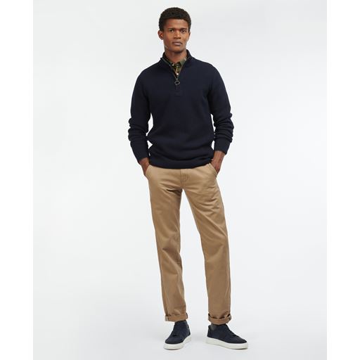 Barbour Holden Half Zip Striktrøje, Navy, XXL