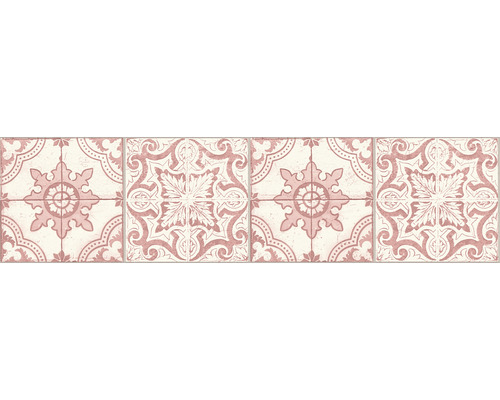Zelfklevende randtegel 36516-2 Alleen Rand rood wit 5 m x 13 cm