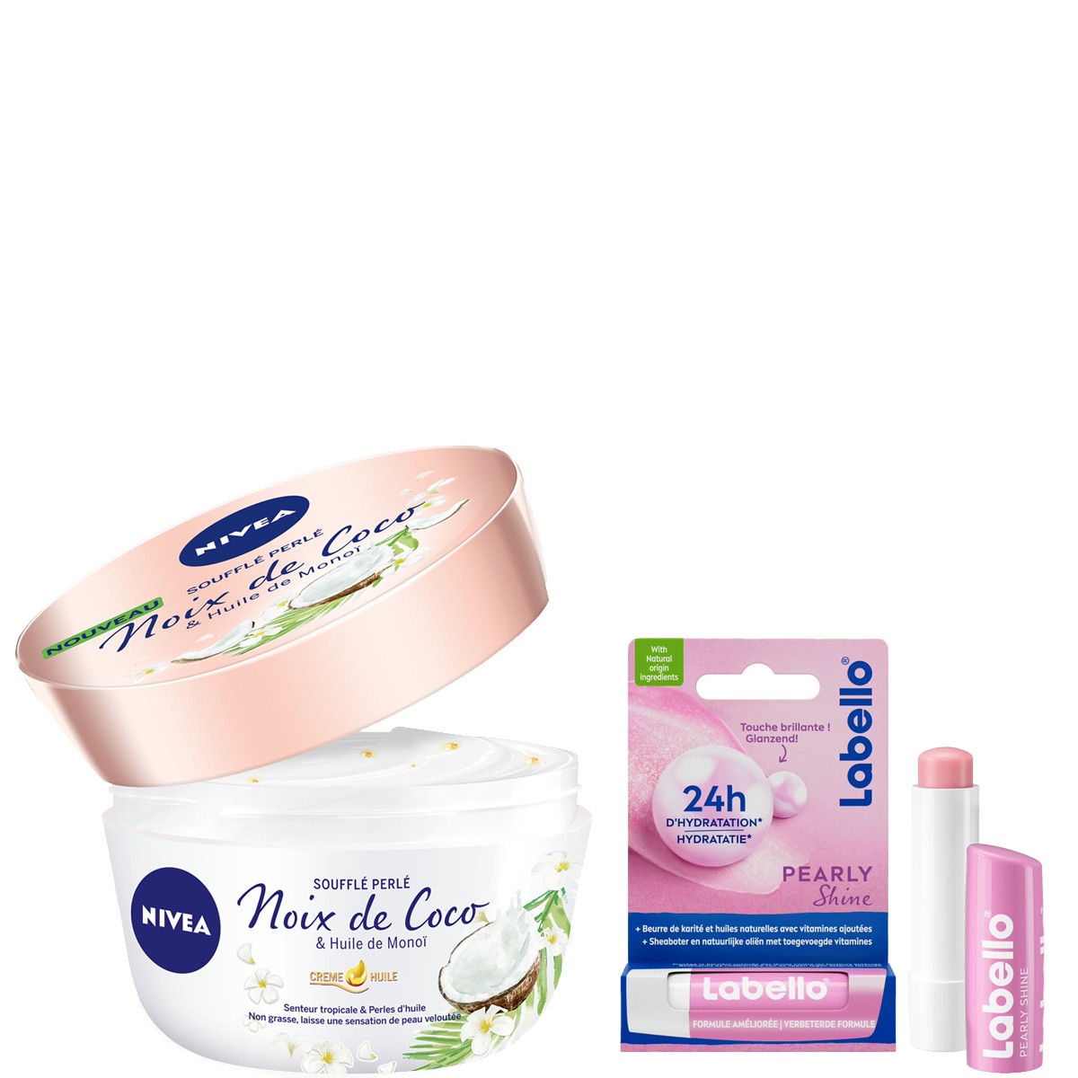 Crème-huile corps coco monoï & baume à lèvres