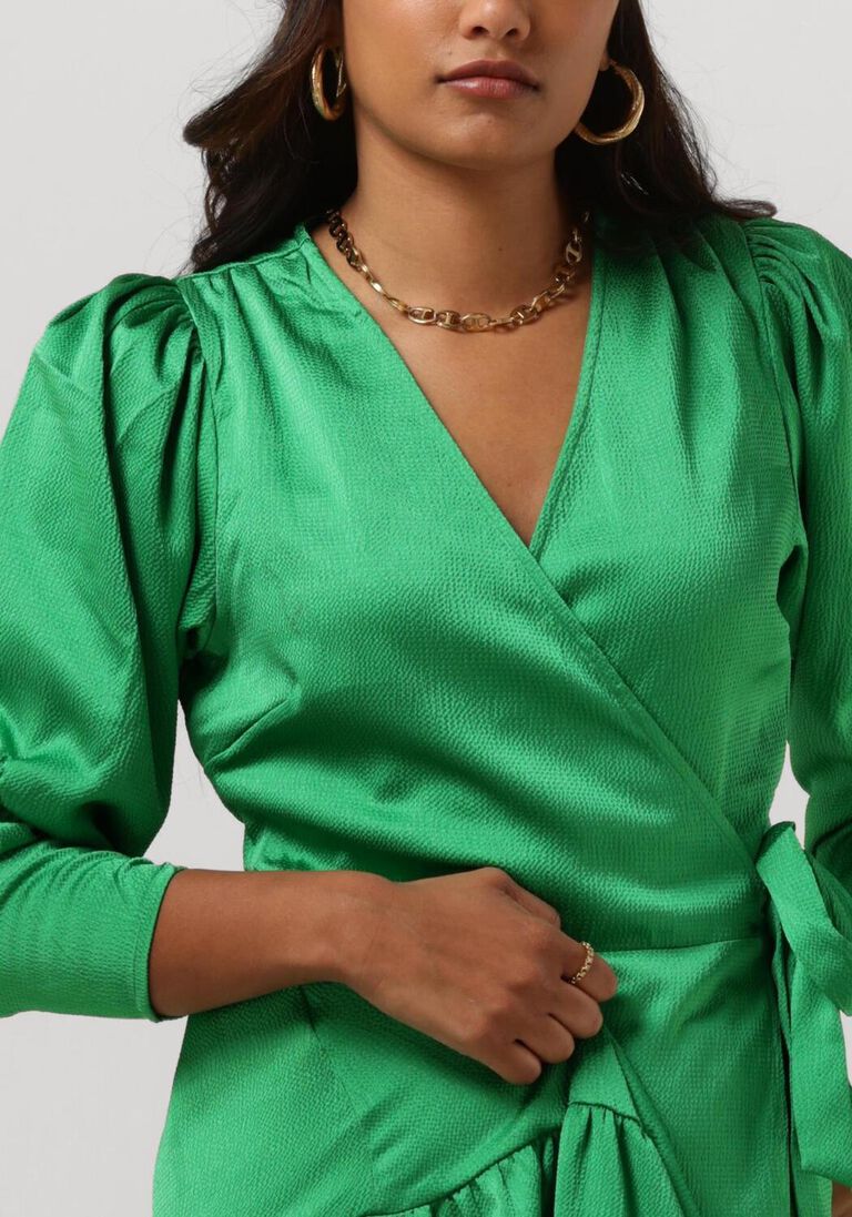 groene co'couture midi jurk mira wrap dress