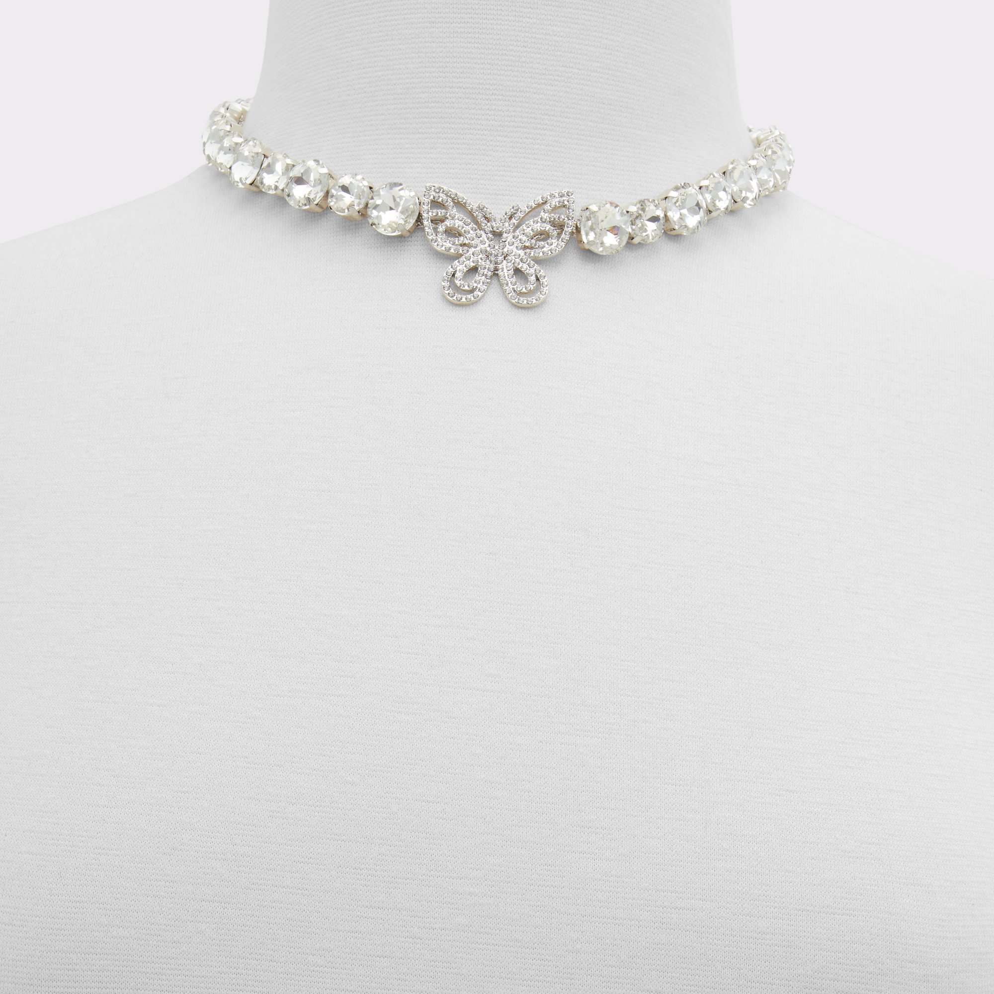 Monarched-n Silver-Clear Multi Women Necklaces