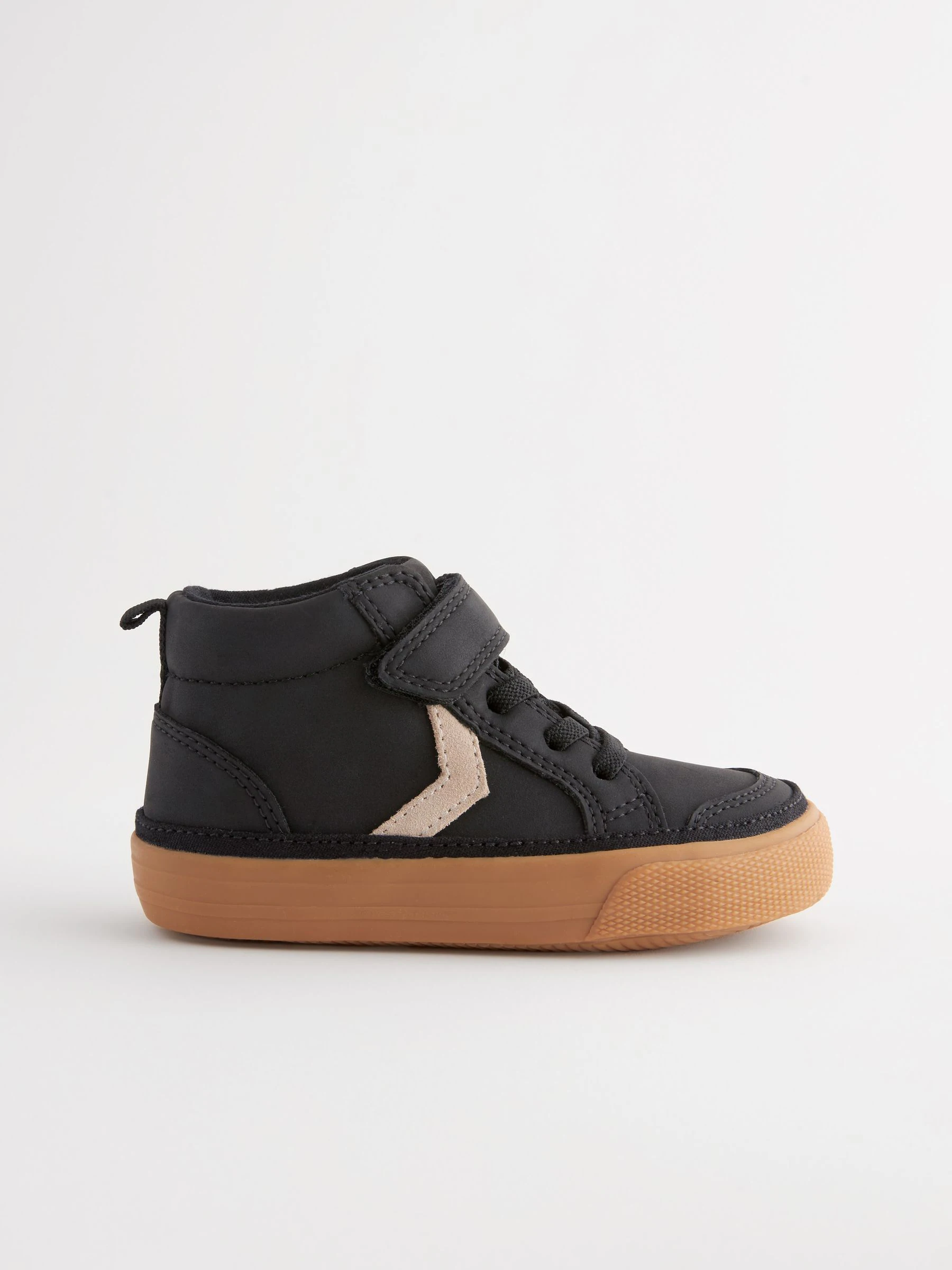 Zwart - Schoenen met klittenbandsluiting, elastische veters en zigzagdetail
