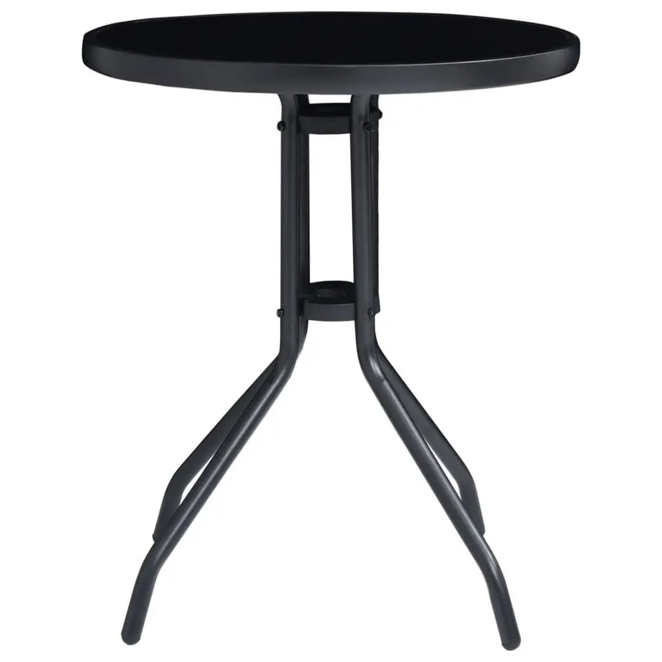 vidaXL - Bistroset - Zwart - Aluminium