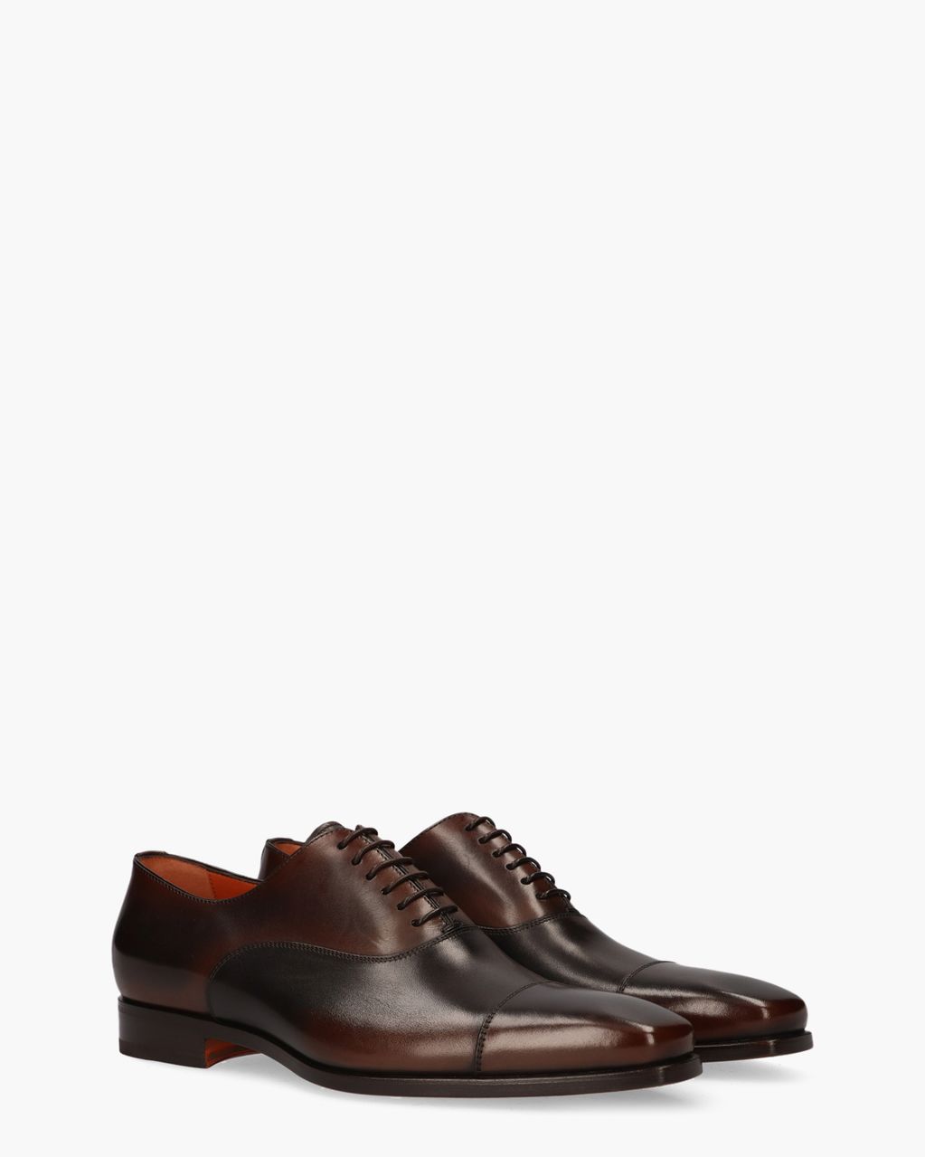 Santoni 15004 Bruin Heren Veterschoenen