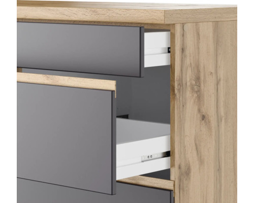 Held Furniture Keukenmeubel met apparatuur PISA 360 cm grijs mat gedemonteerd omkeerbaar model 1126.6311