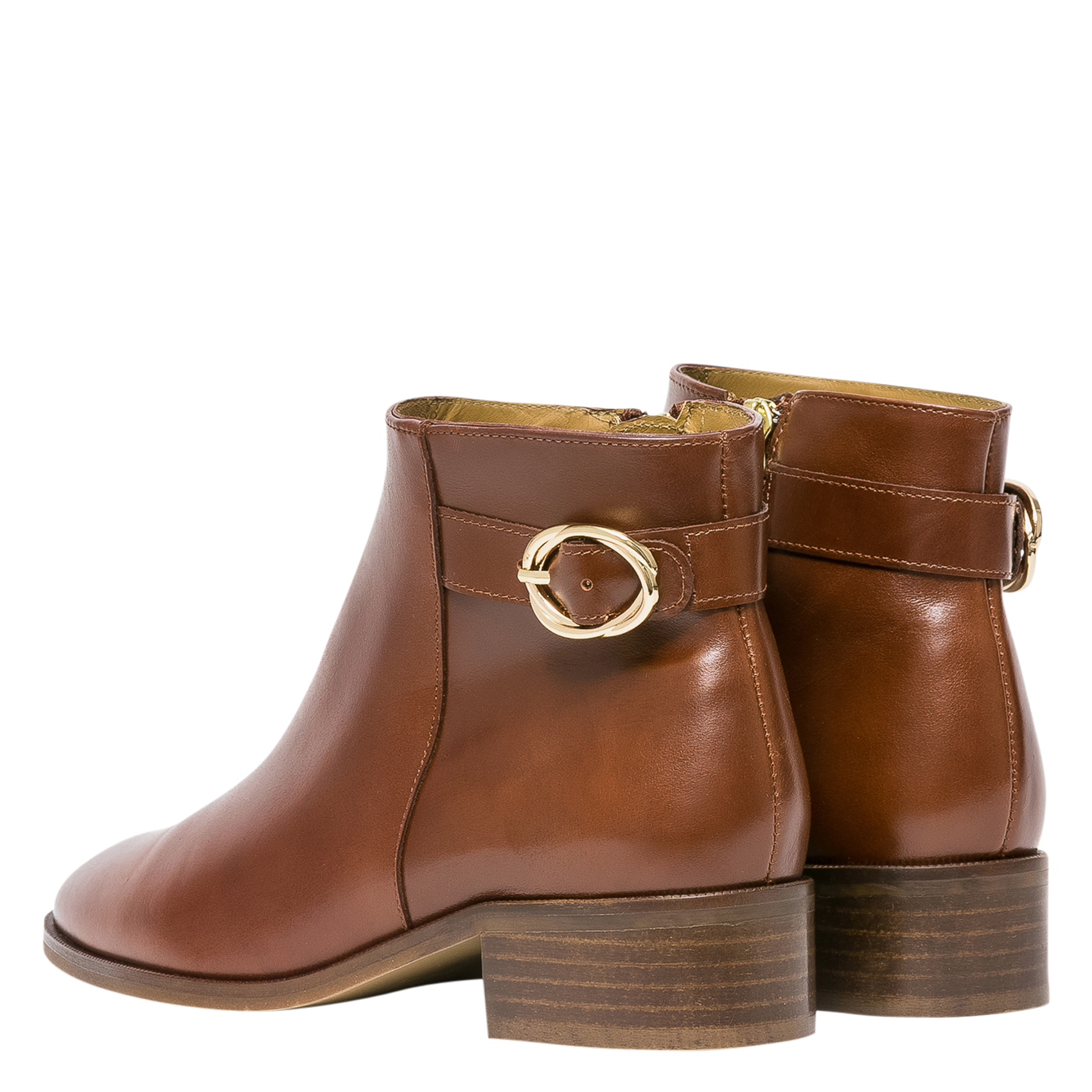 SIDONIE - Boots en cuir| Marron