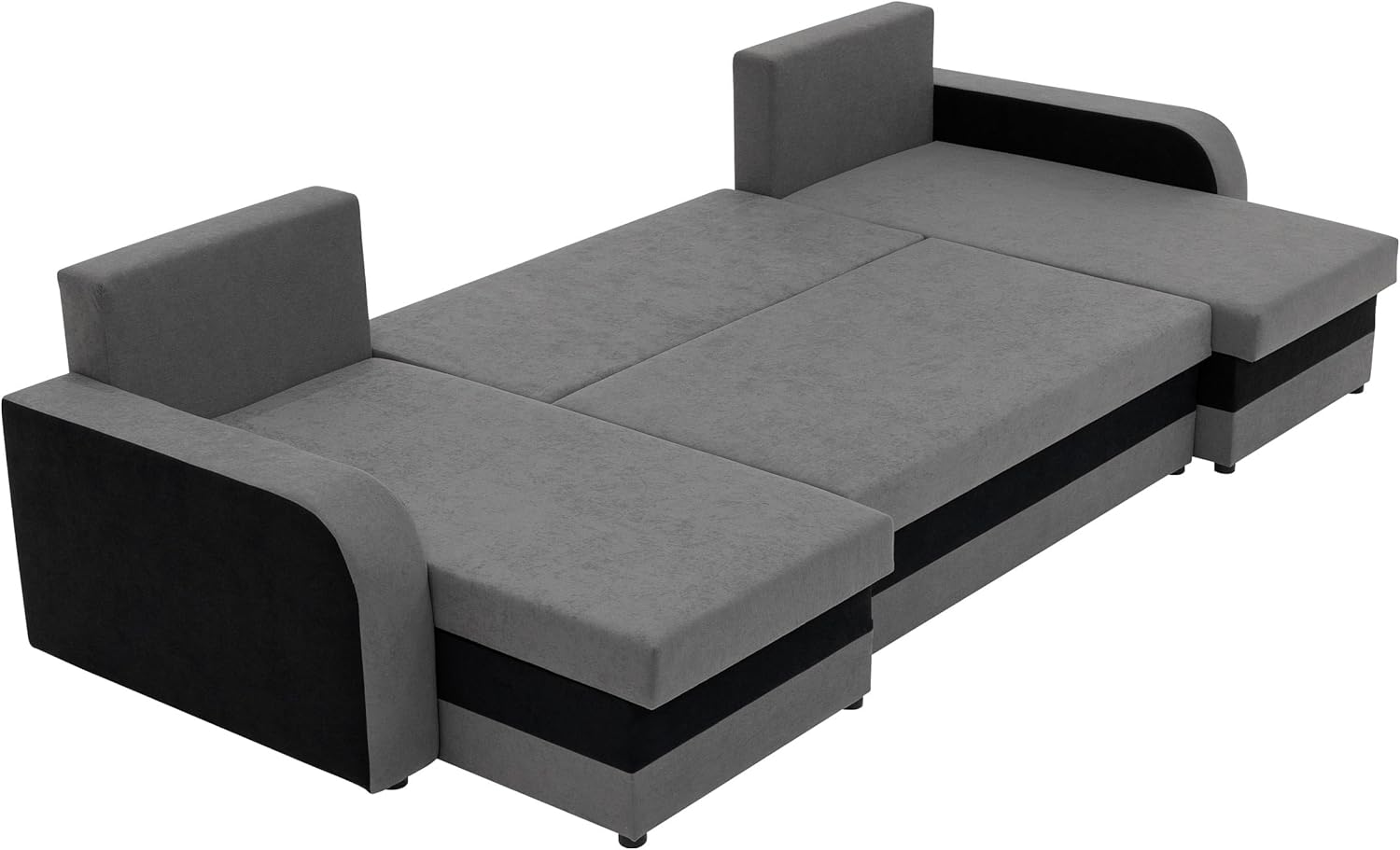 Mirjan24 Ecksofa Kristofer U, Design Eckcouch Couch mit Schlaffunktion, DREI Bettkasten, Wohnlandschaft, Bettfunktion, U-Form Sofa, Seite Universal, Farbauswahl (Lux 06 + Lux 05.)