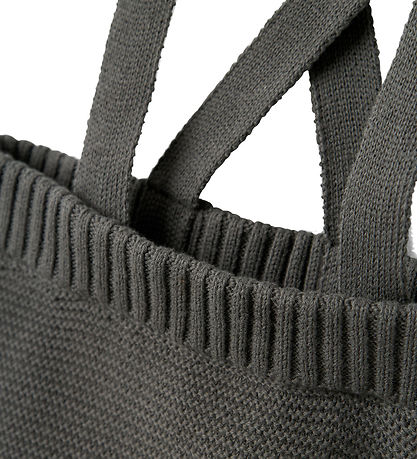 Lil' Atelier Hosen m. Träger - Strick - NbmKadin - Zinn
