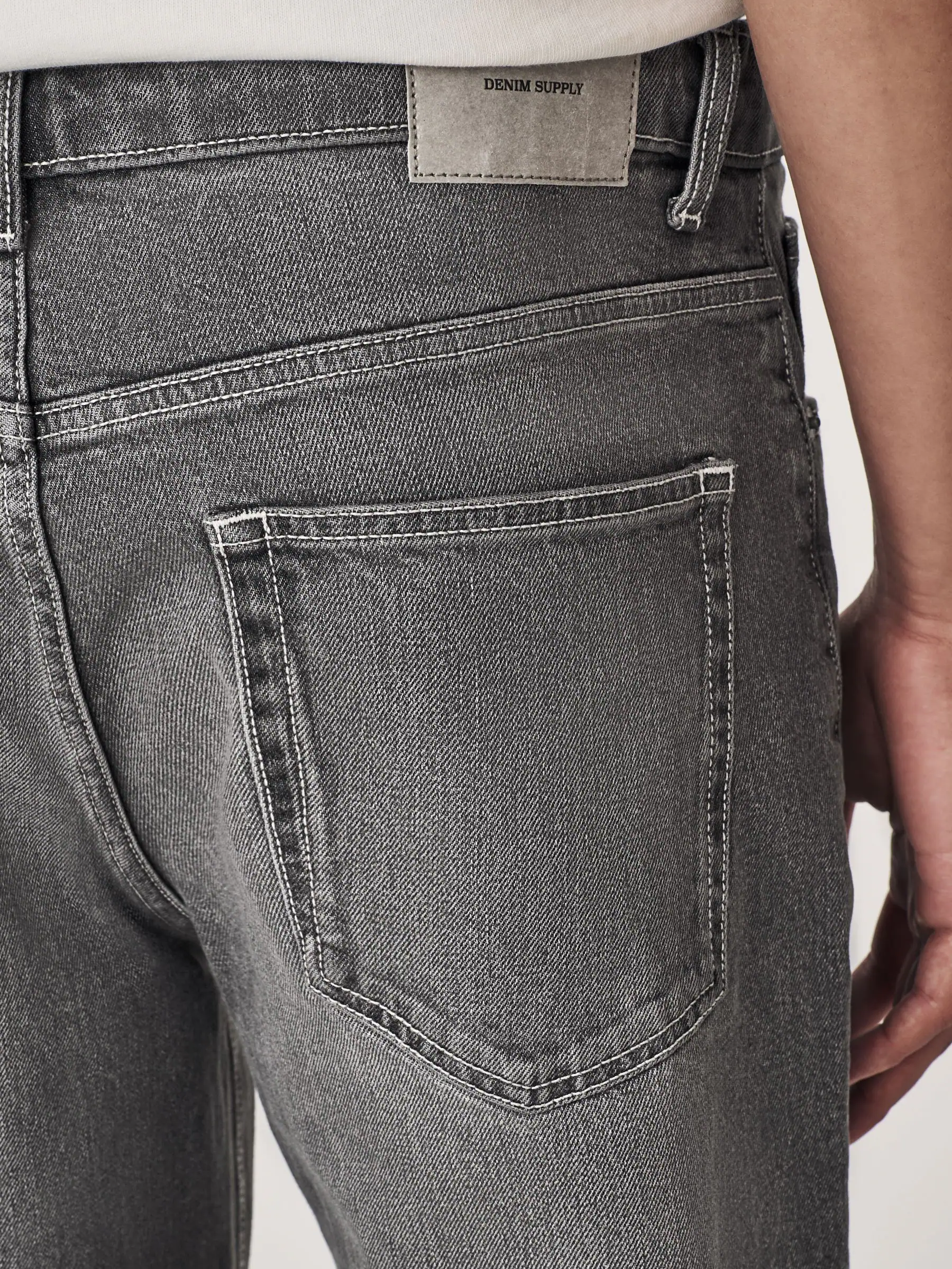 Grijs - Straight fit - Vintage wash denim jeans