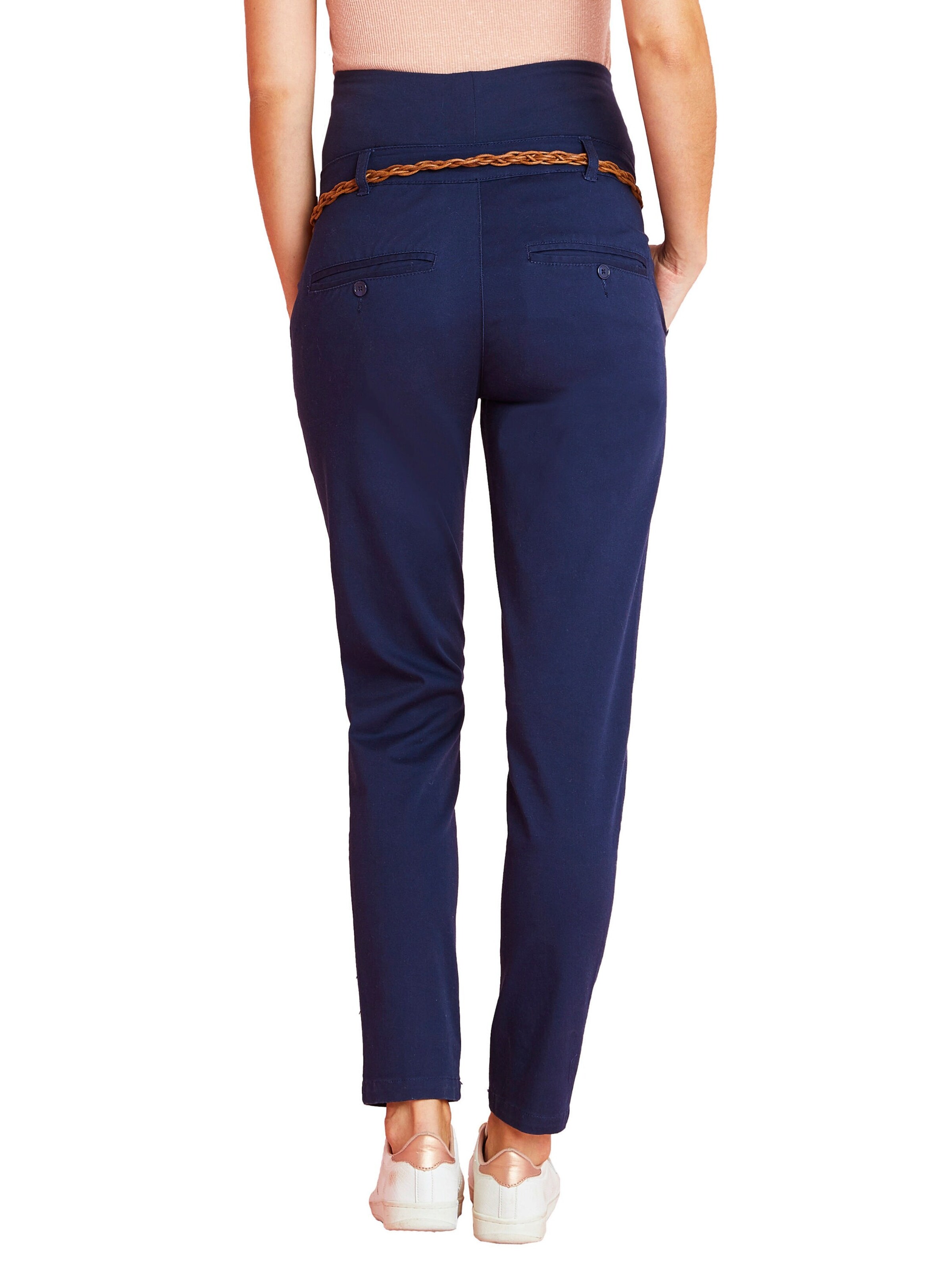Vertbaudet Umstands-Chinohose, Schrittlänge 78 cm marine