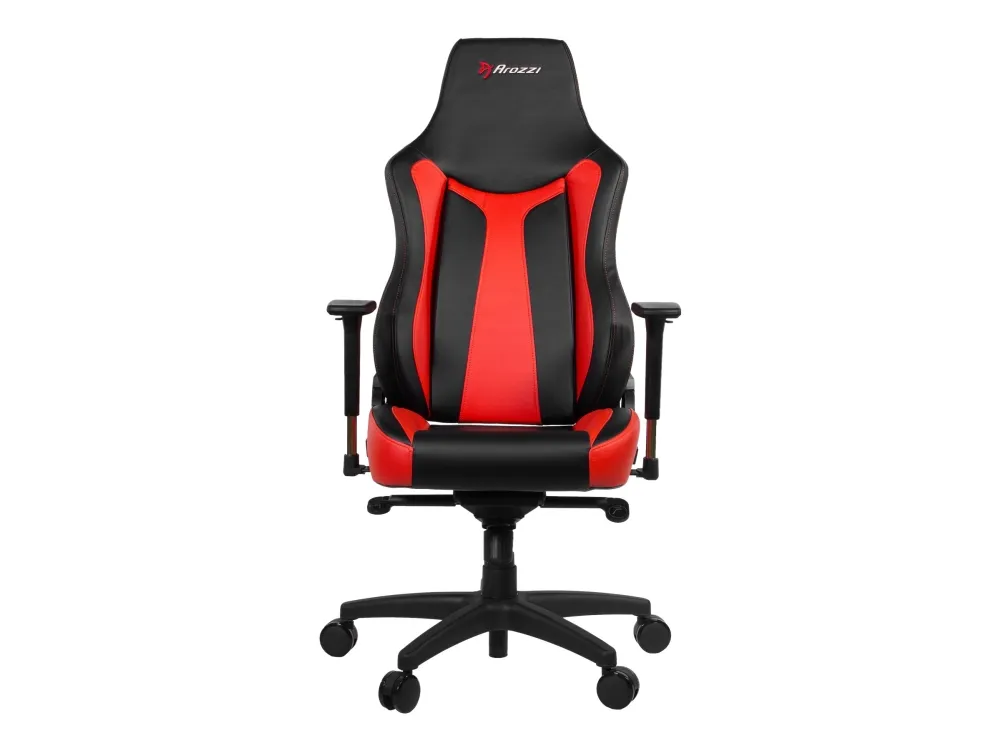 Arozzi Vernazza - Stol - ergonomisk - armstøtter - T-formet - drejeled - metal, polyuretan-læder - rød