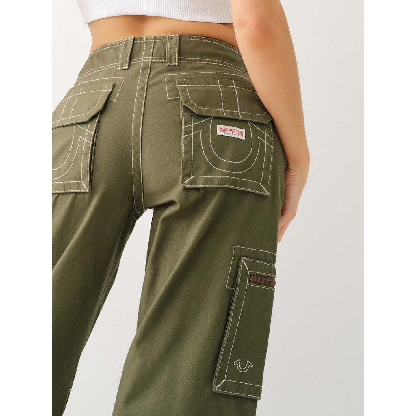 True Religion Zip Baggy Cargo Trousers