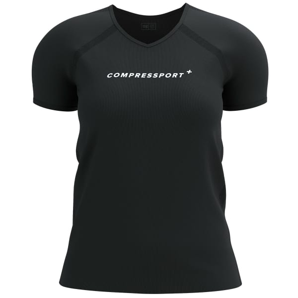 T-shirt running COMPRESSPORT TRAINING SS LOGO TSHIRT W BLACK