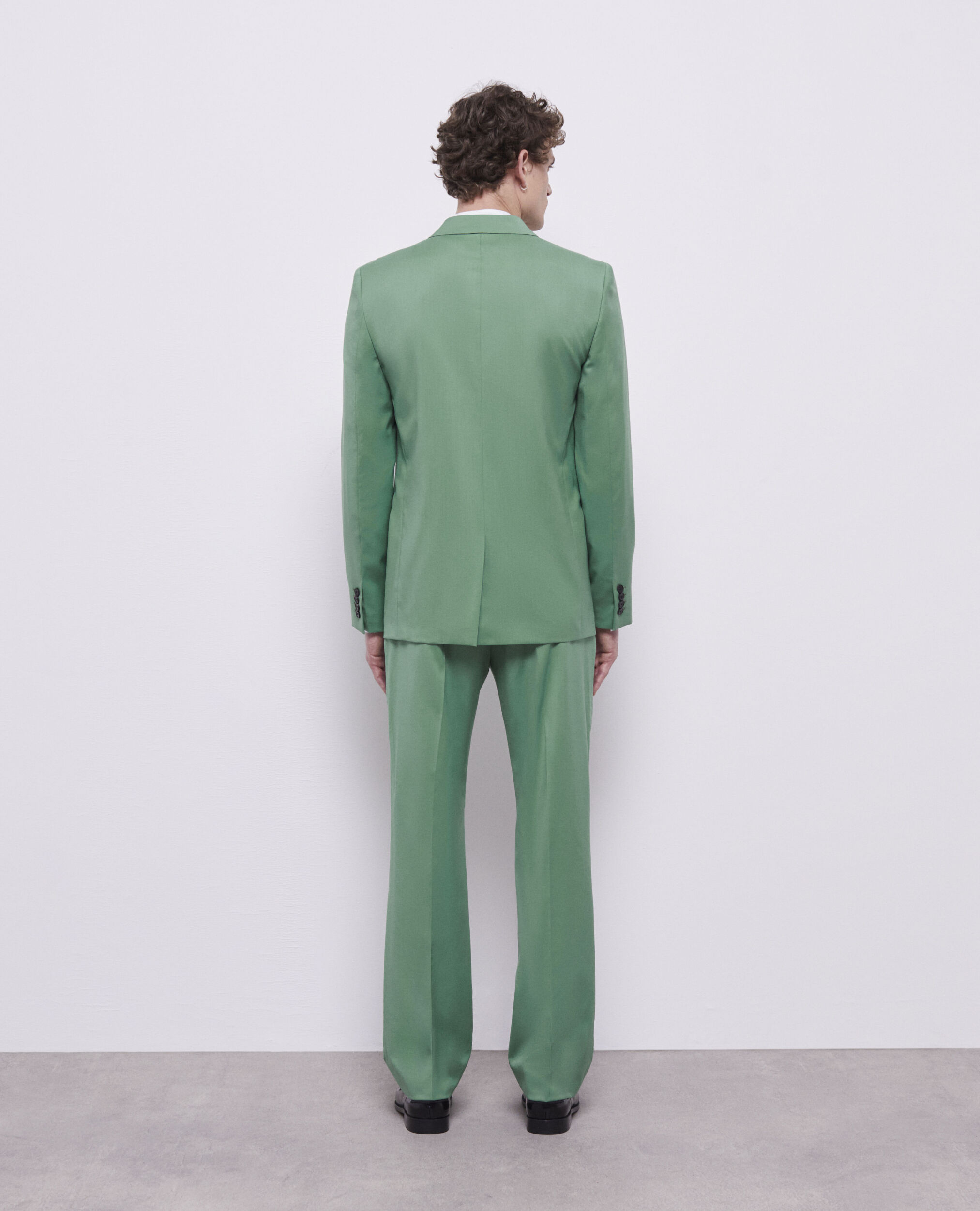 Veste de costume verte en laine