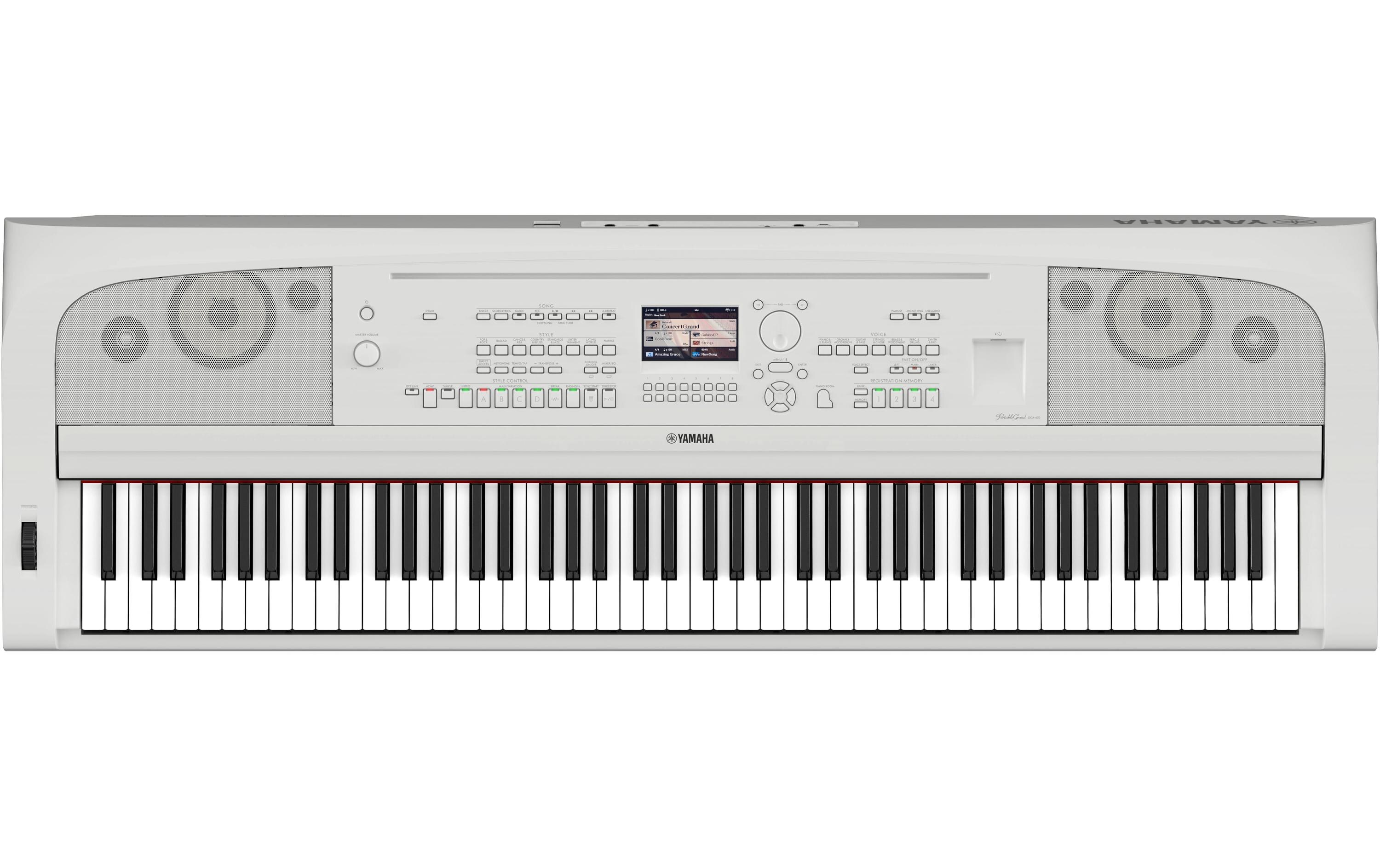 E-Piano DGX-670 Weiss<br>Digital Piano mit Begleitautomatik