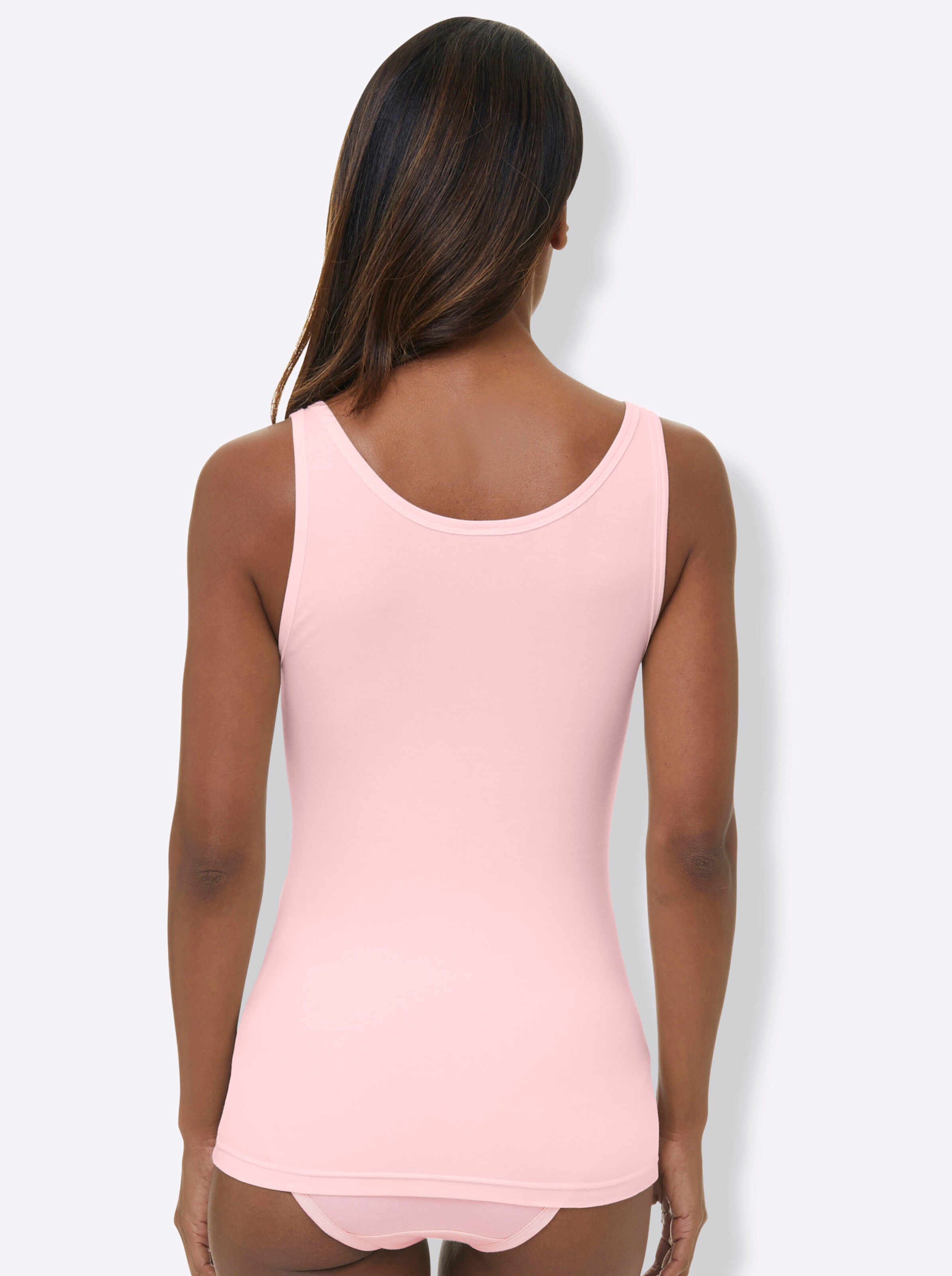 wäschepur Achseltop in silberfarben + rosé + champagner