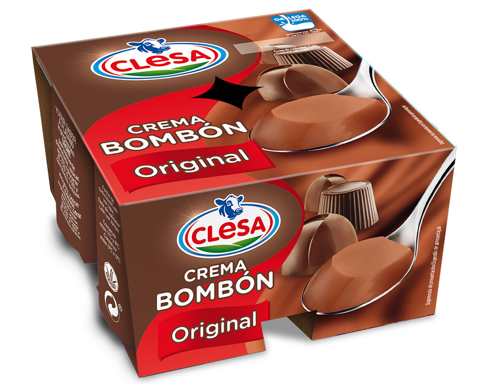 SOBREMESA CLESA CREMA BOMBON CACAU 4X125G