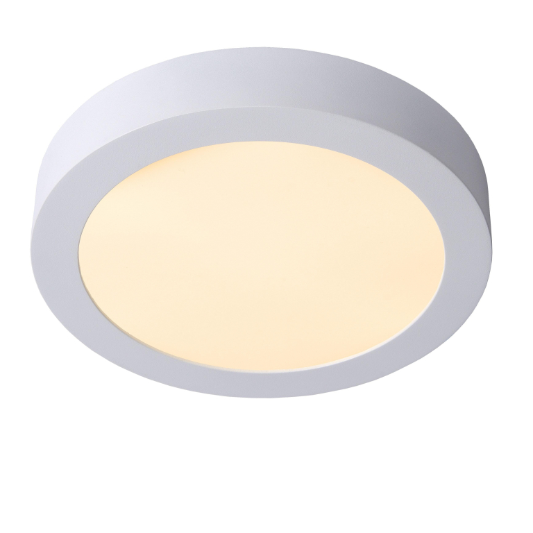 Lucide Brice Ø24 plafondlamp LED badkamer IP44 wit
