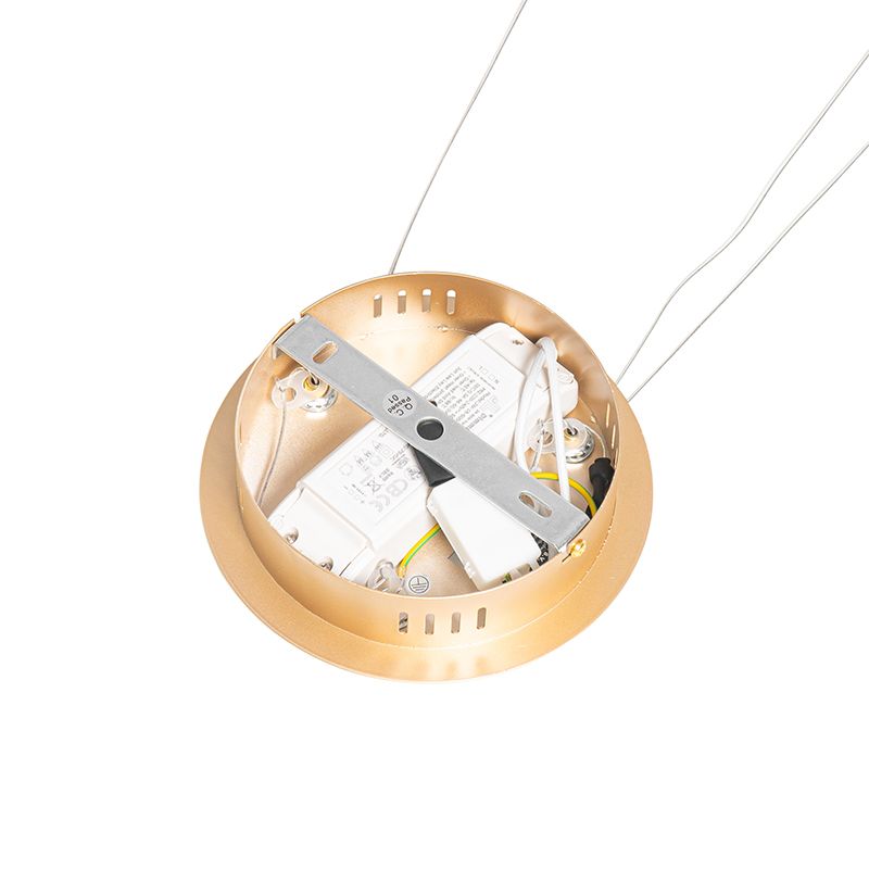 Design hanglamp goud 40 cm incl. LED 3-staps dimbaar - Anello