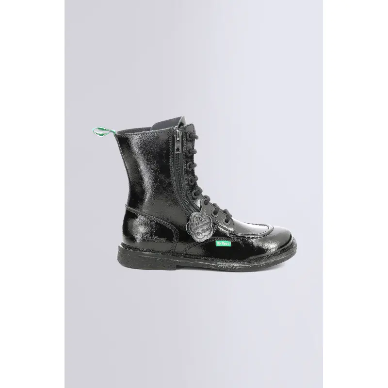 MEETICKZIP NOIR VERNIS BOTTINES Cuir Femme