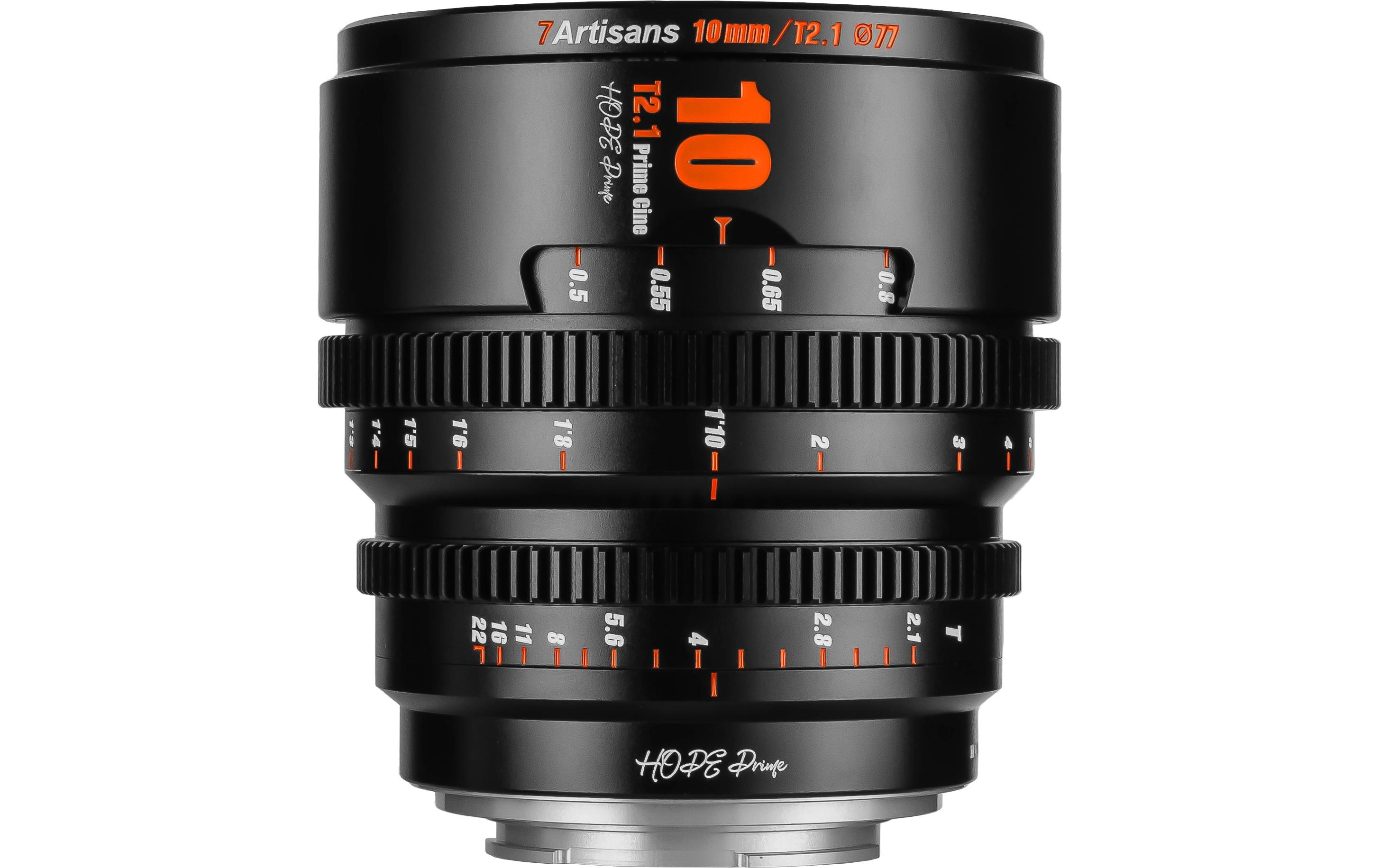 Festbrennweite 10mm T/2.1 – Canon RF<br>Kompaktes, leichtes Objektiv für Kameras mit Super35-Sensoren