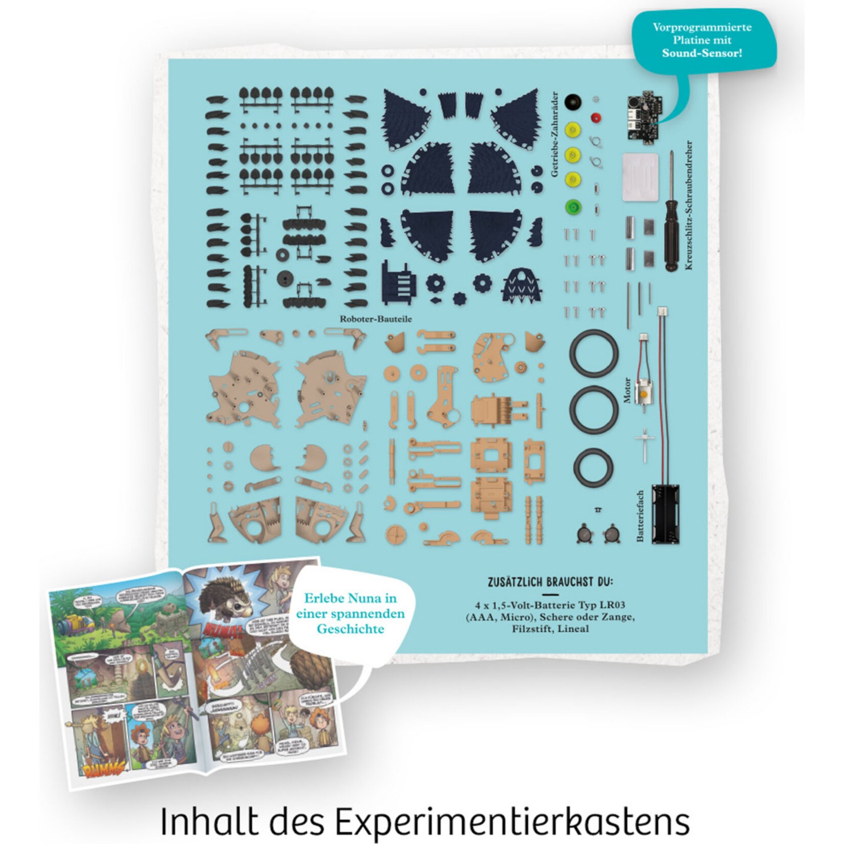 Kosmos Experimentierkasten Nuna - Dein Igel-Roboter