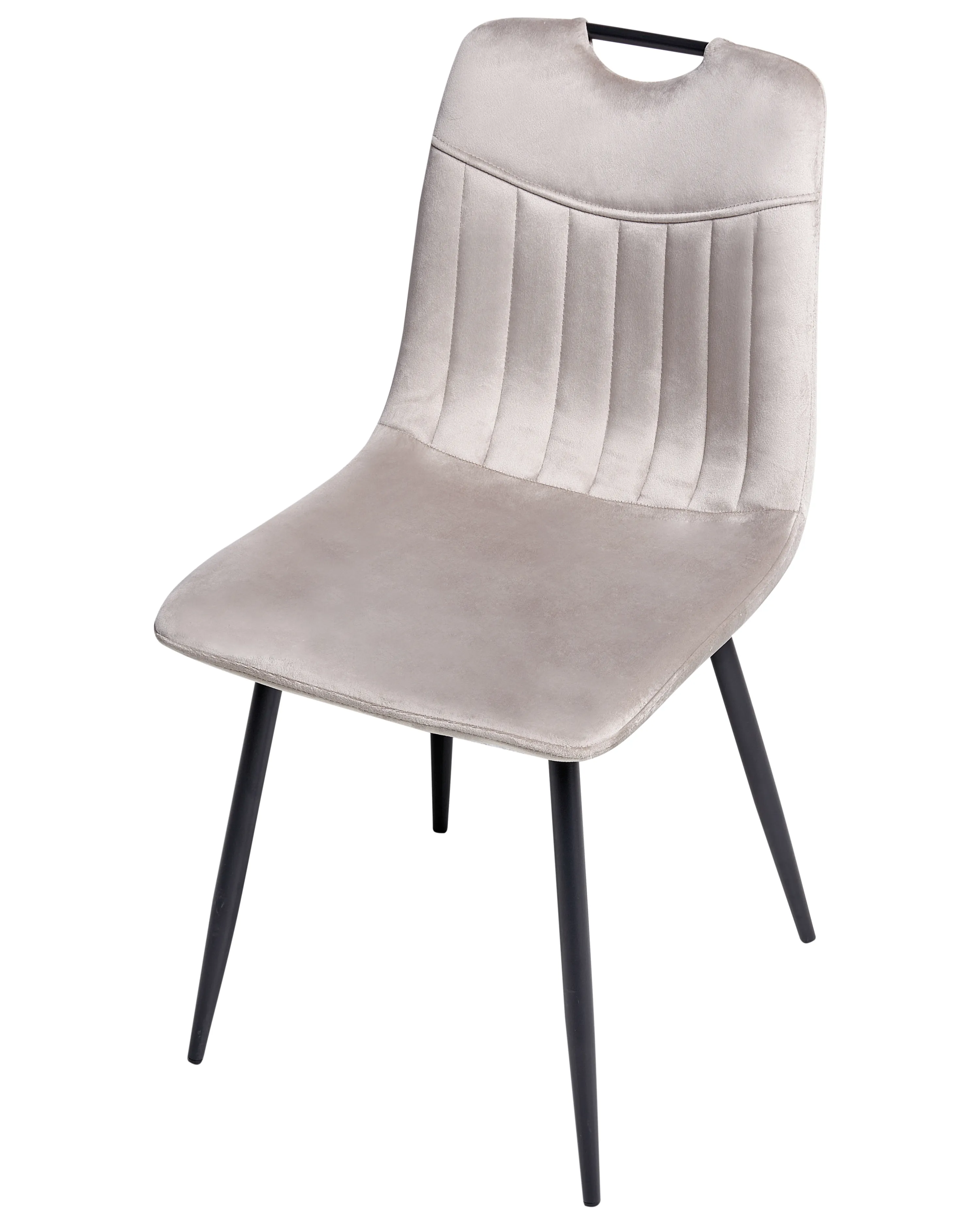 Set van 4 eetkamerstoelen ARGYLE Fluweel Taupe