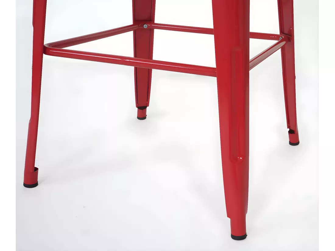Table haute MCW-A73 Métal, rouge