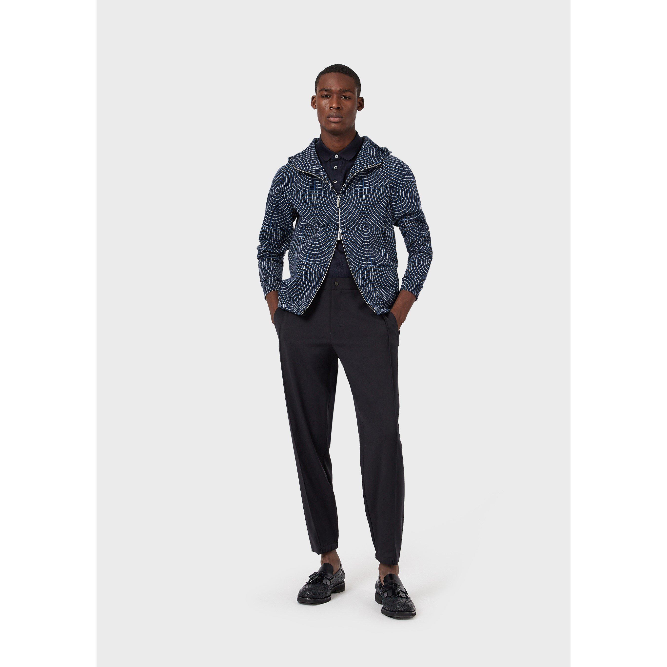 Emporio Armani Wool Crepe Trousers