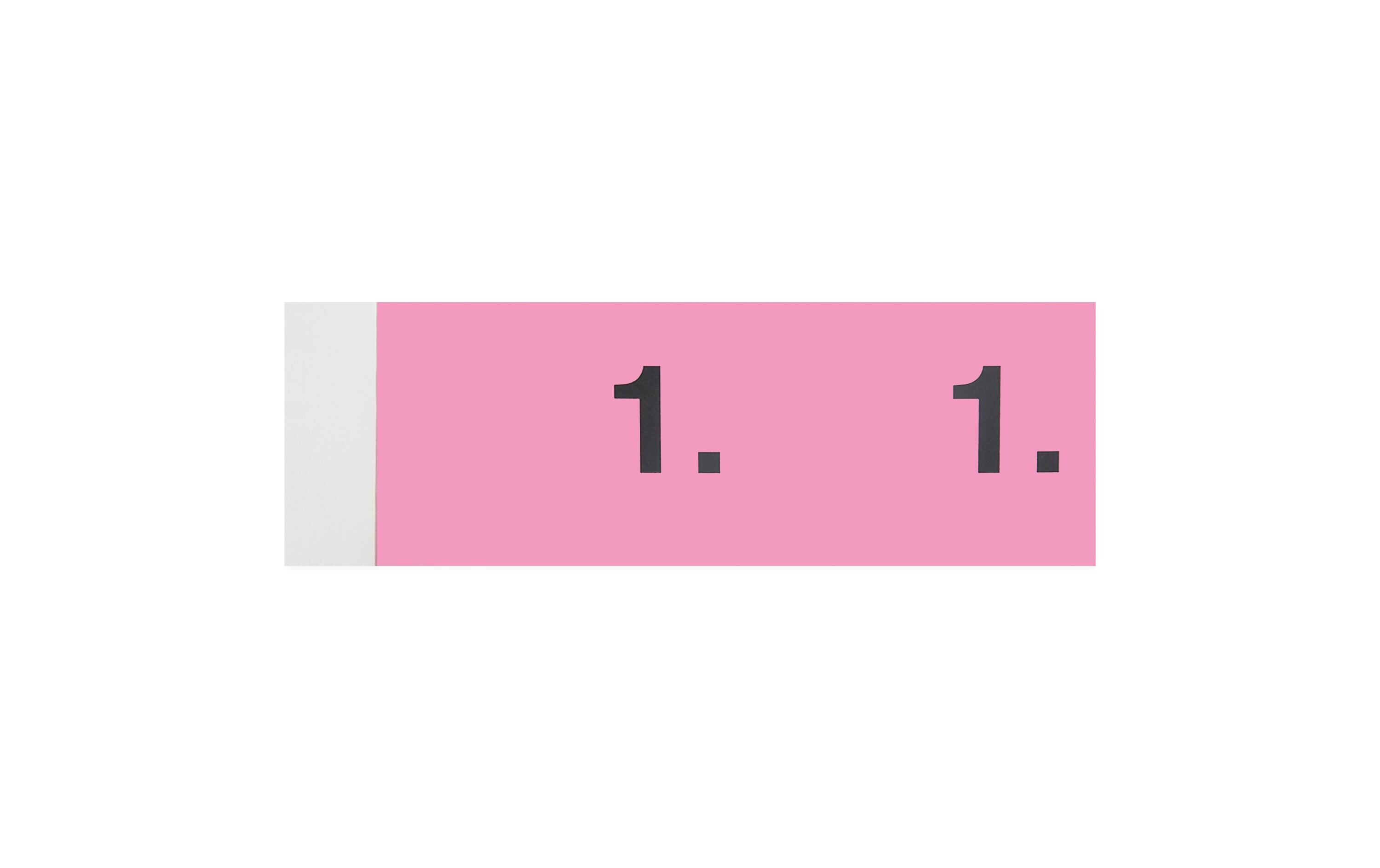 Notizzettel Garderobenblöcke 1-100, PinkGarderobennummer