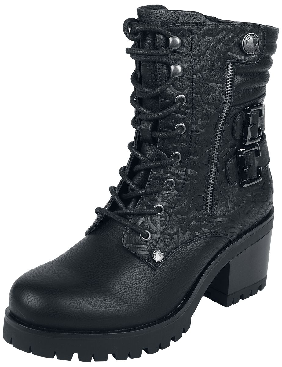 Lace-Up Boots | Black Premium by EMP Bottes