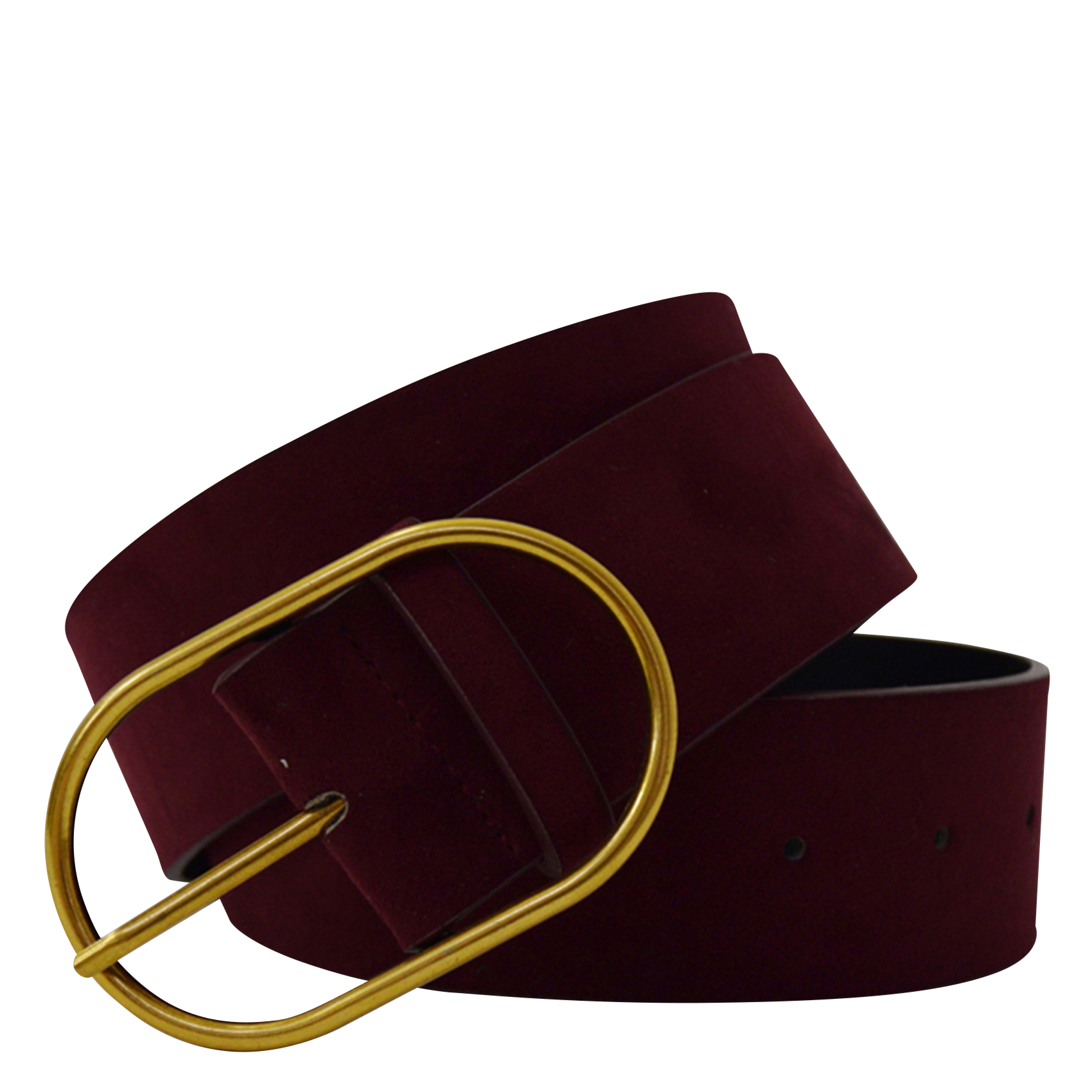 NICETAS - Ceinture en cuir velours | Rouge