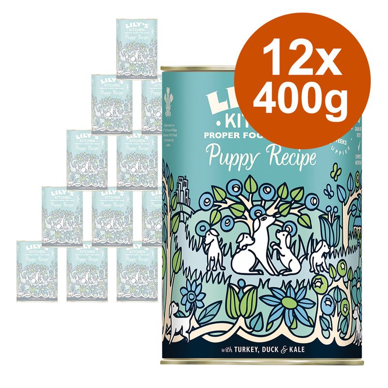Lot Lily's Kitchen Puppy 12 x 400 g pour chiot