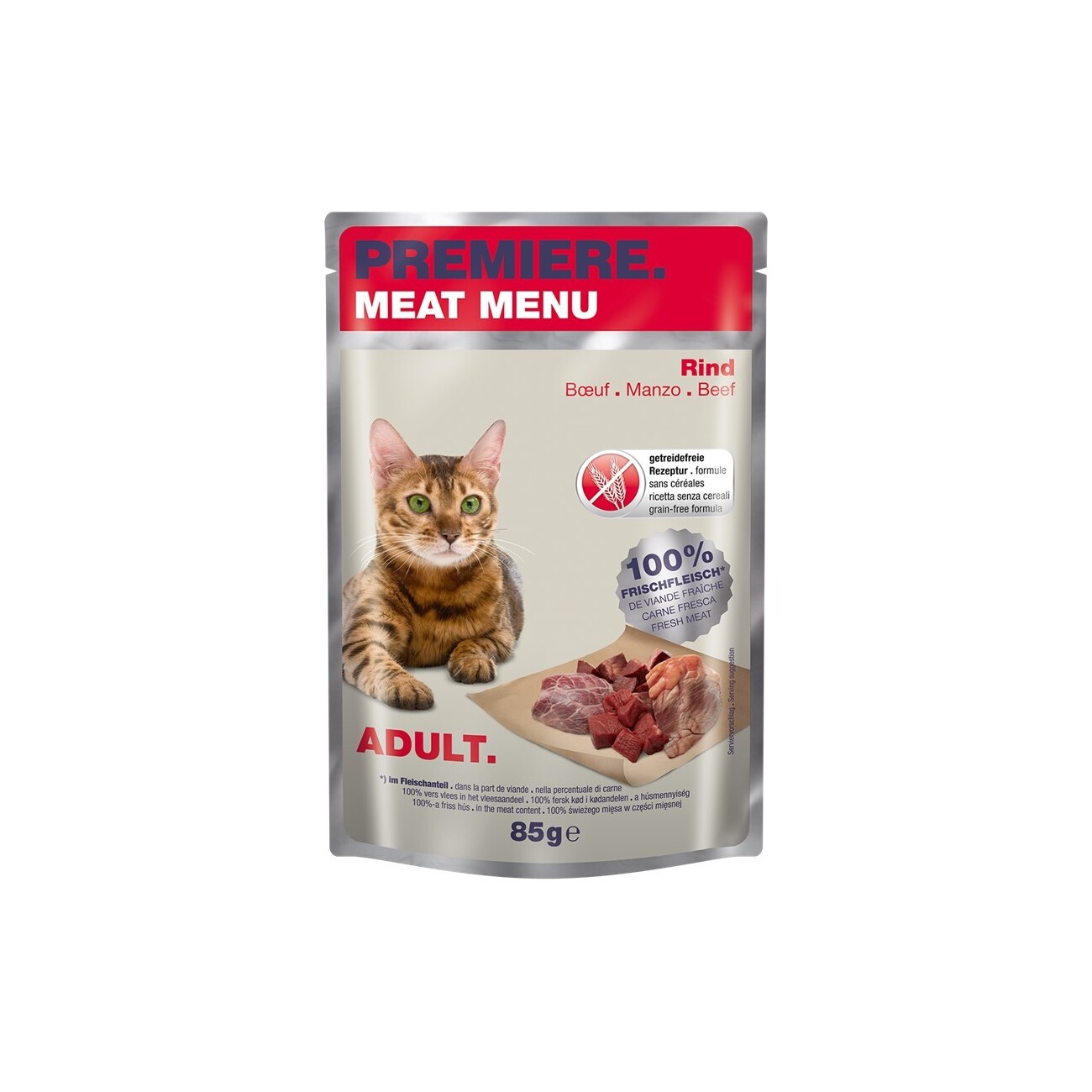 PREMIERE Meat Menu Adult Rind 12x85 g