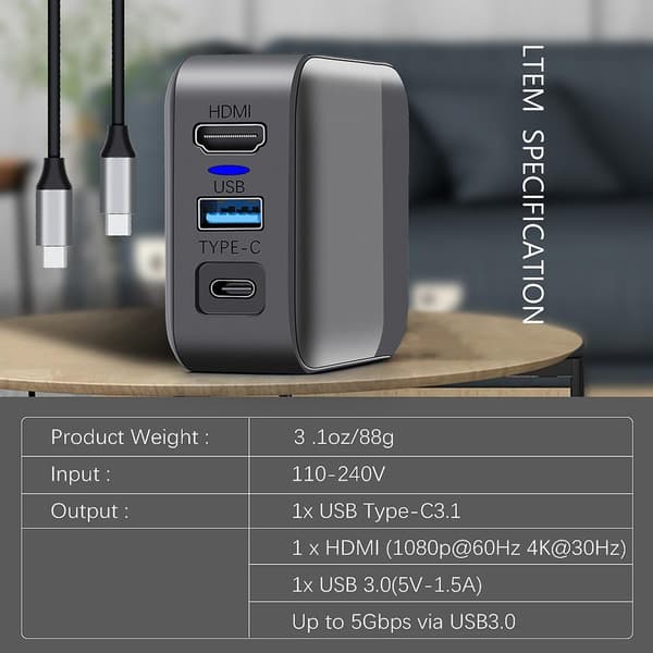 MultiHub Kompatibel med Nintendo Switch 3 i 1 dokkingsett EU-versjon