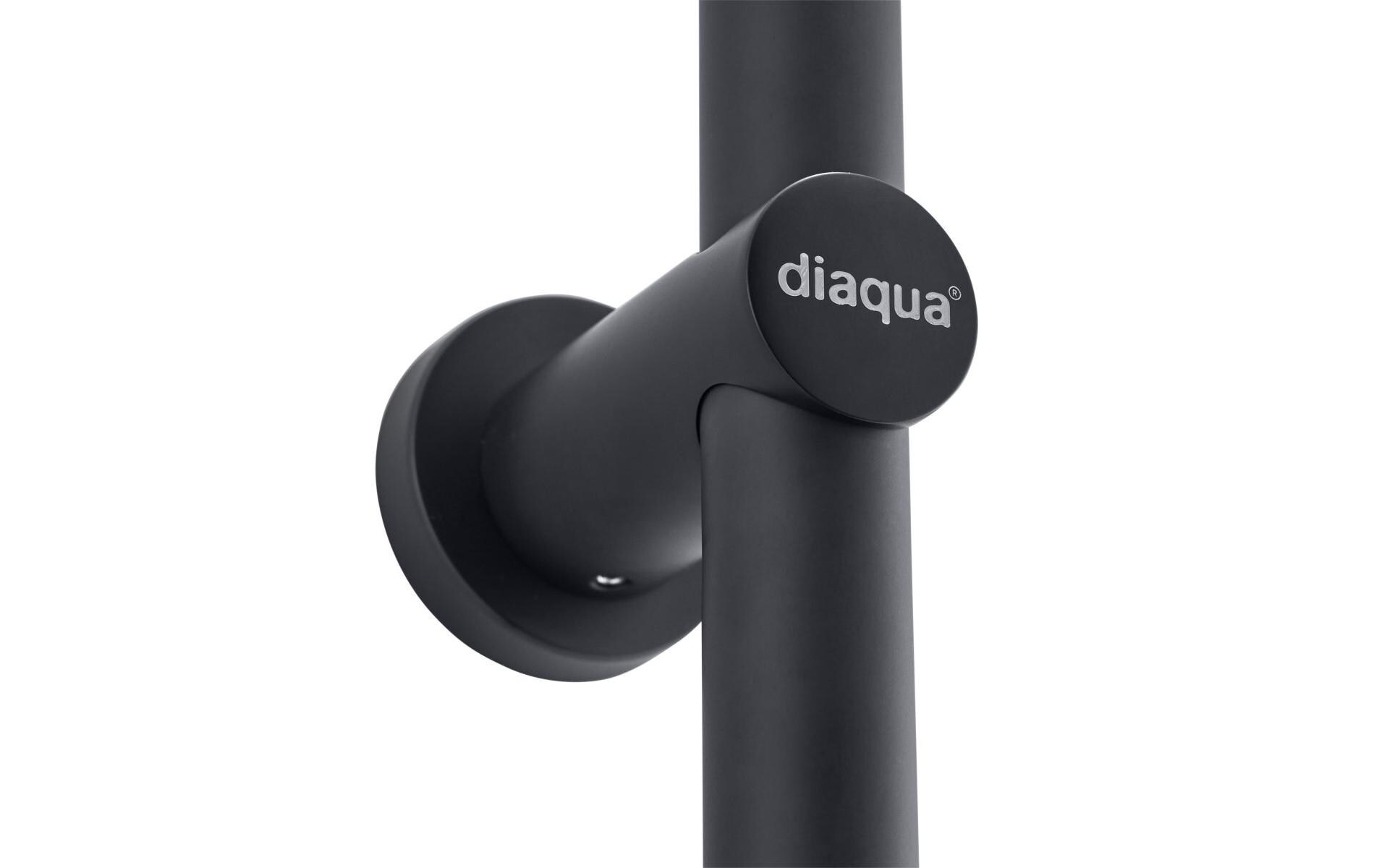 Duschsystem Wakuda Push, Schwarz matt<br>Duschsystem für Duschen und Badewannen