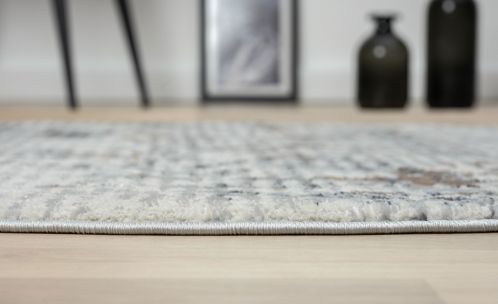 Teppich MY JOY - creme-hellgrau - rund - Ø 120 cm