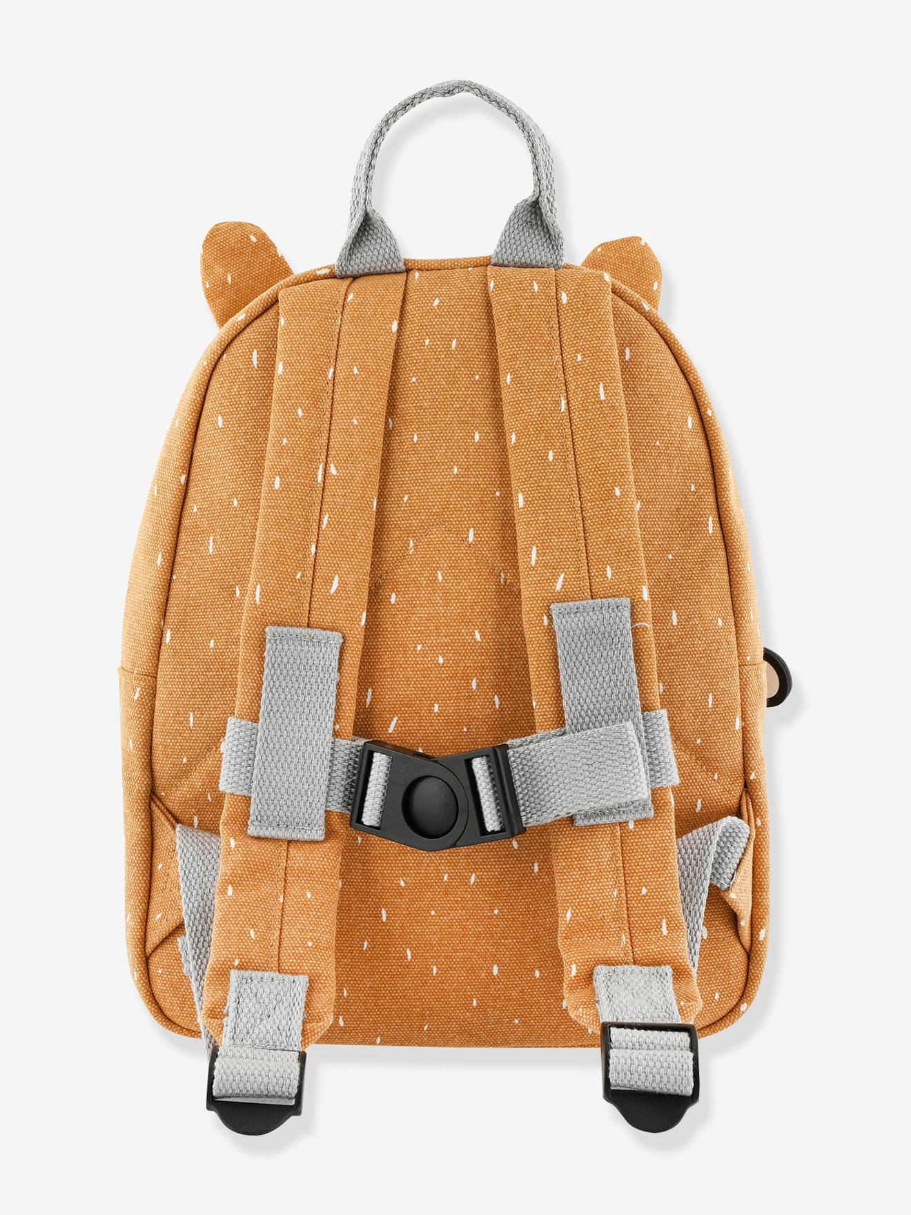 Mochila TRIXIE com estampa de animais, amarelo escuro, lisa.